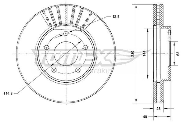 TOMEX Brakes Bremsscheibe